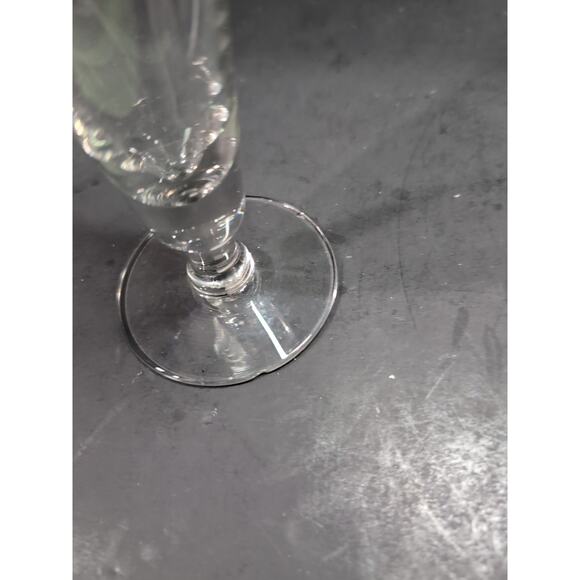 Chintz Etched Pilsner Glasses Set of 4, 10 oz Footed Glasses, Glassware, Flaw - Picture 11 of 11